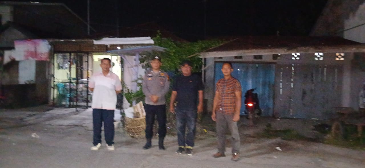 Patroli Malam Polsek Medang Deras Cegah Kejahatan, Jamin Keamanan Warga