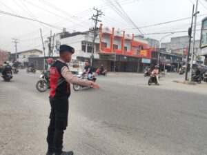 Sat Samapta Polres Batu Bara Jaga Keamanan dan Kelancaran Lalu Lintas di Pagi Hari