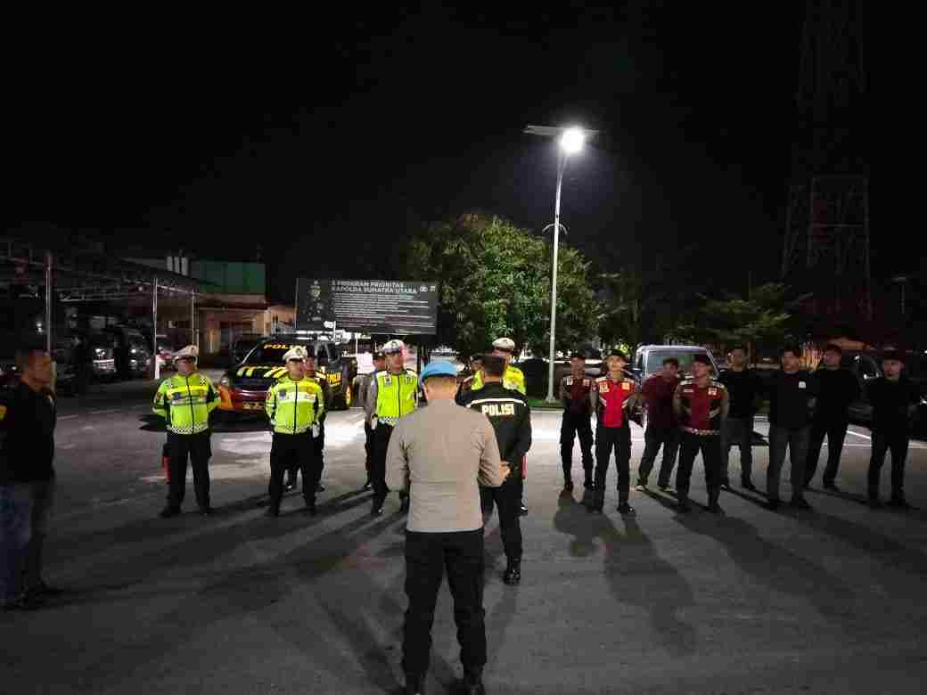 Patroli Gabungan Polres Batu Bara Jaga Keamanan Malam Hari