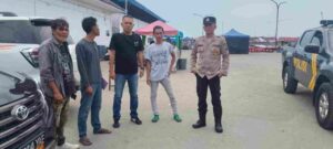 Polsek Labuhan Ruku Patroli Antisipasi Premanisme di Pelabuhan Bom Tanjung Tiram
