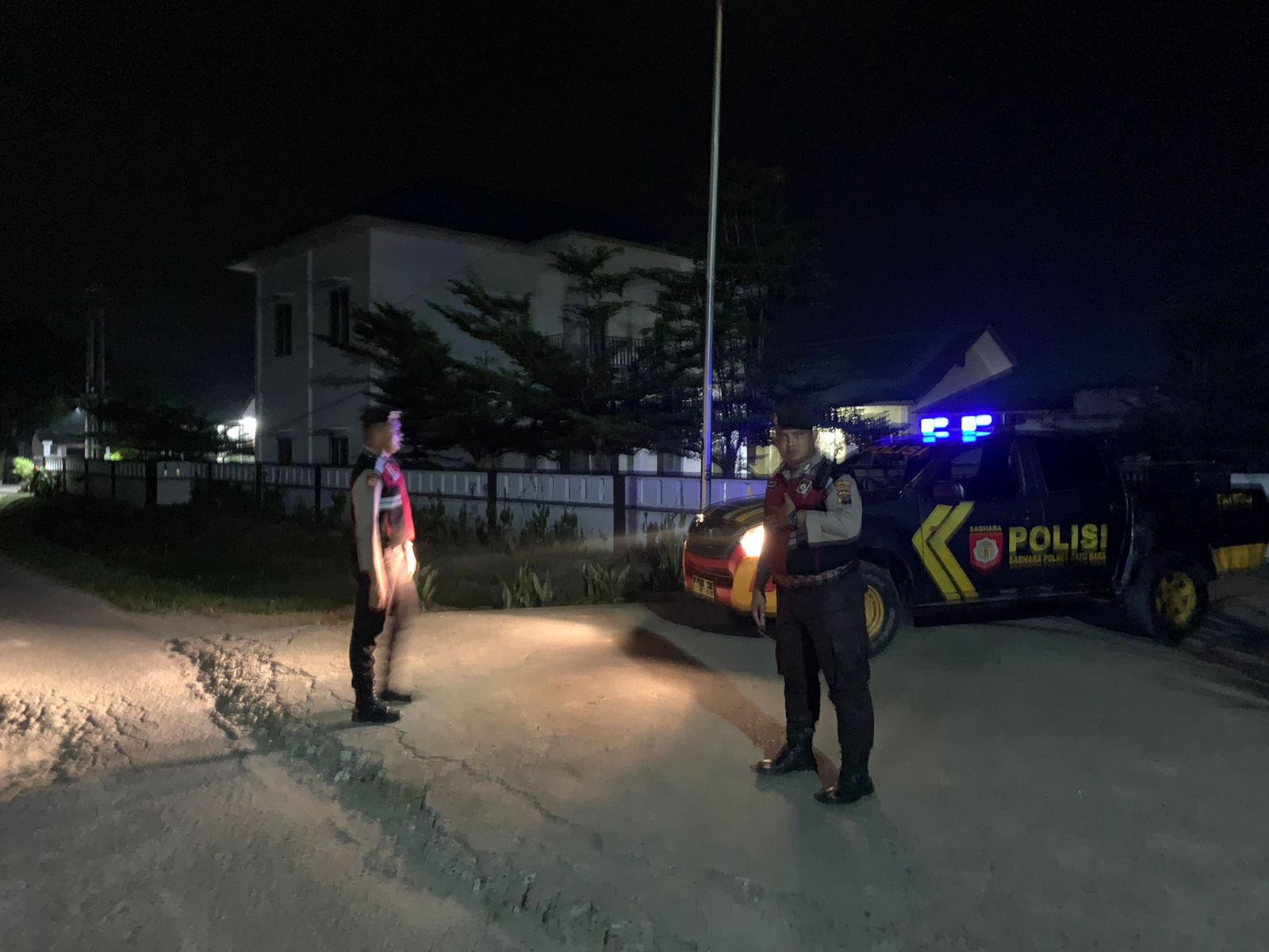 Sat Samapta Polres Batu Bara Patroli Malam, Jaga Kamtibmas di Lima Puluh