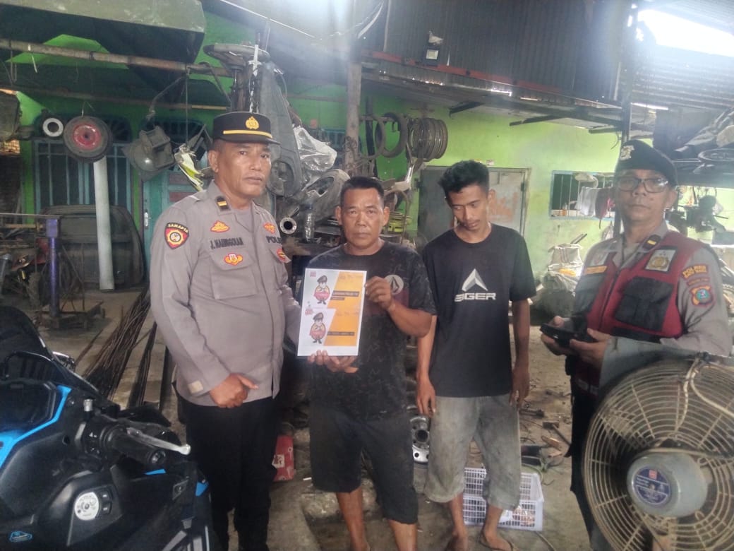 Kanit Binmas Polsek Indrapura Sosialisasikan Layanan Call Center 110
