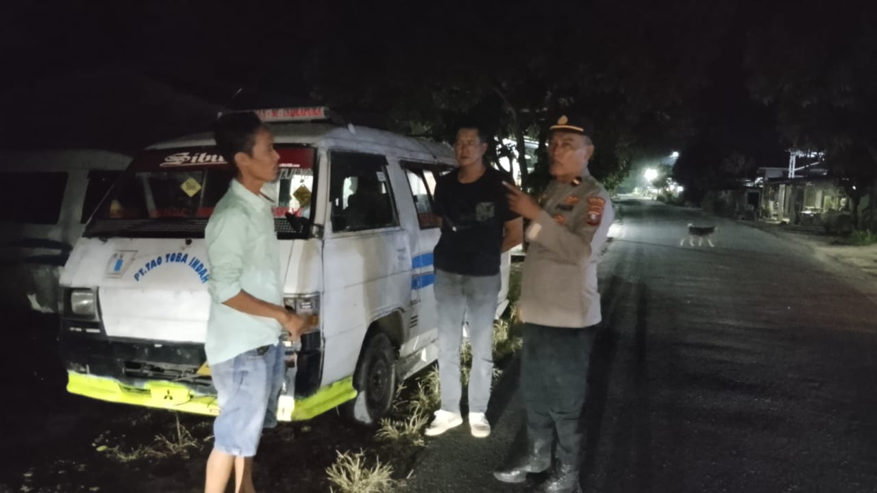 Patroli Malam Polsek Indrapura Cegah Gangguan Kamtibmas
