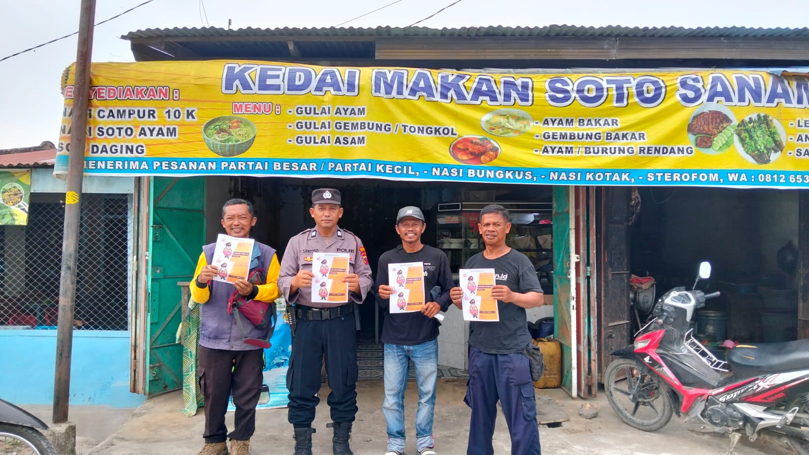Kanit Binmas Polsek Medang Deras Sosialisasikan Layanan Call Center 110