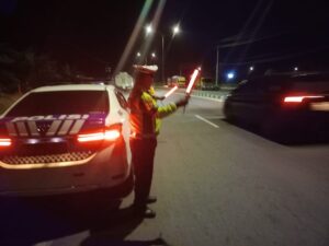 Satlantas Polres Batu Bara Patroli Blue Light Malam Hari, Pastikan Kamseltibcarlantas Kondusif