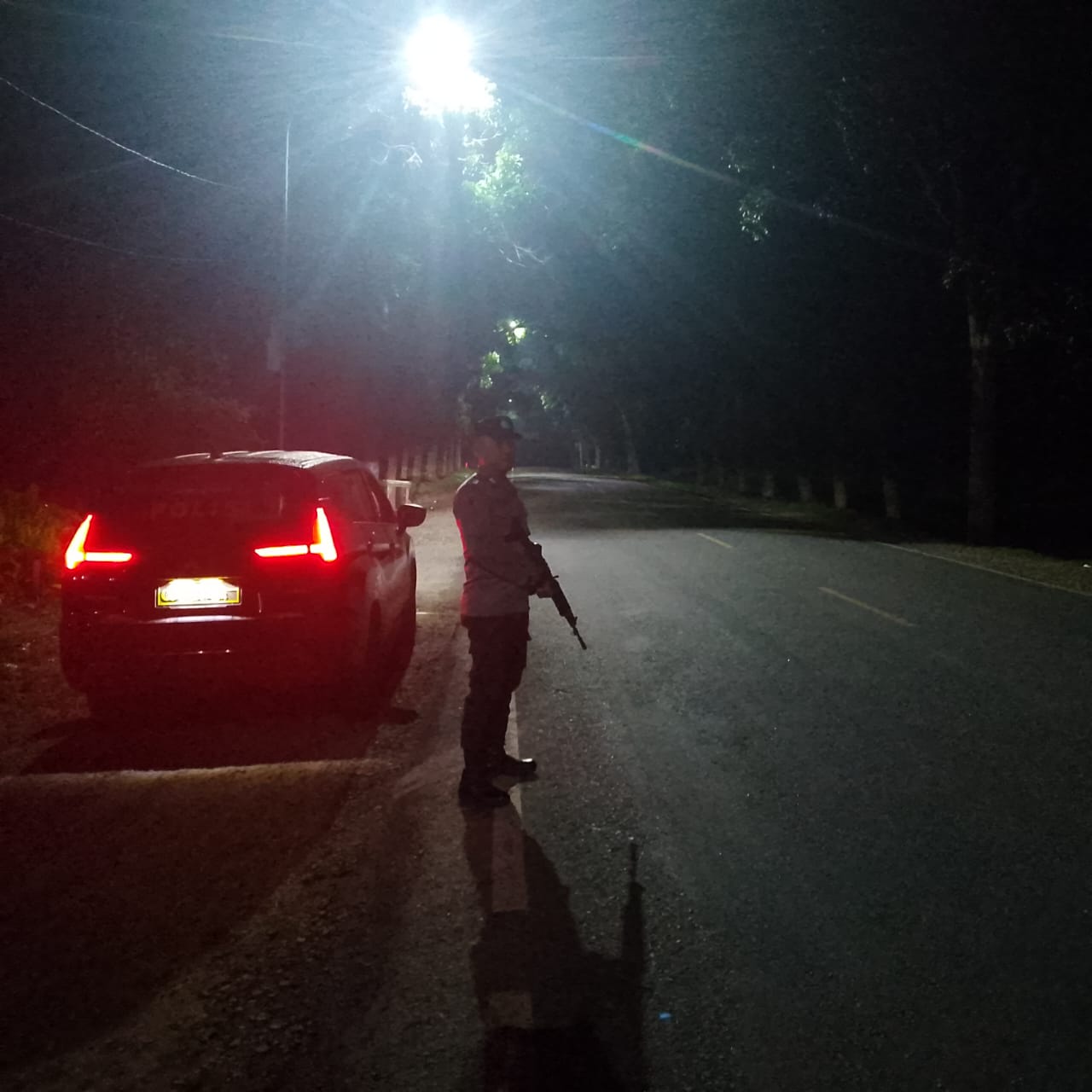 Polsek Lima Puluh Patroli Malam, Antisipasi Balap Liar dan Tawuran