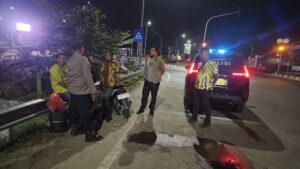 Polsek Indrapura Gelar Patroli Malam, Antisipasi Balap Liar, Begal, dan Tawuran