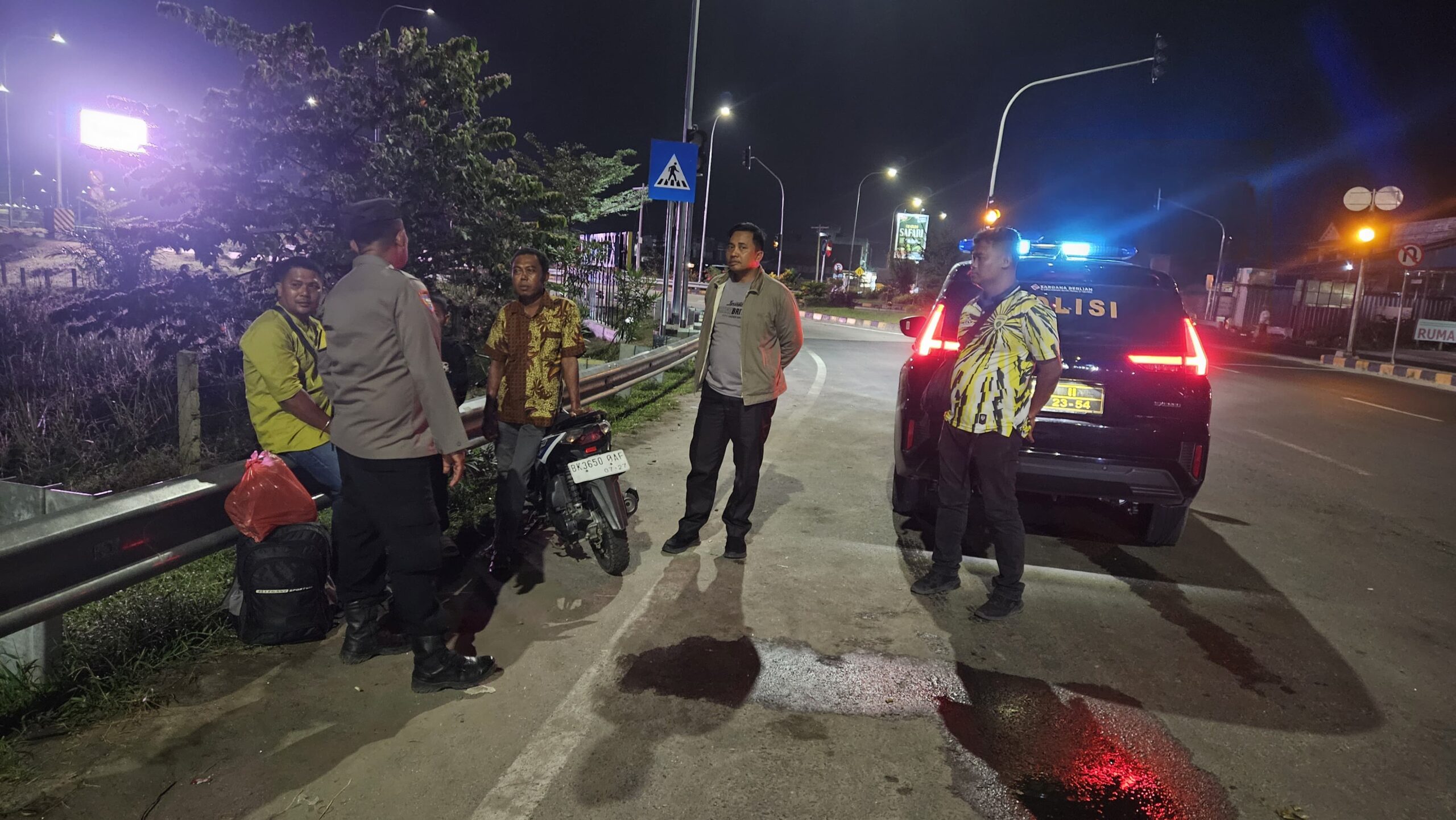 Polsek Indrapura Gelar Patroli Malam, Antisipasi Balap Liar, Begal, dan Tawuran