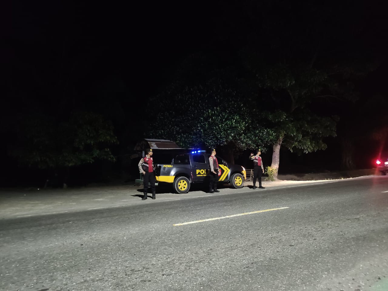 Polres Batu Bara Gelar Patroli Presisi Blue Light, Jalinsum Limapuluh Aman dan Kondusif