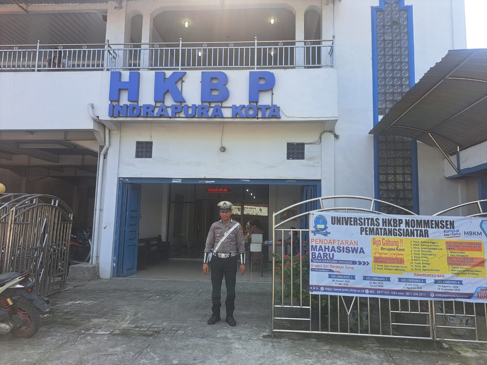 Sat Lantas Polres Batu Bara Amankan Ibadah Minggu di Empat Gereja
