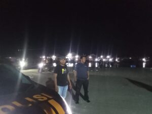 Polsek Labuhan Ruku Patroli Malam, Jaga Keamanan di Tanjung Tiram