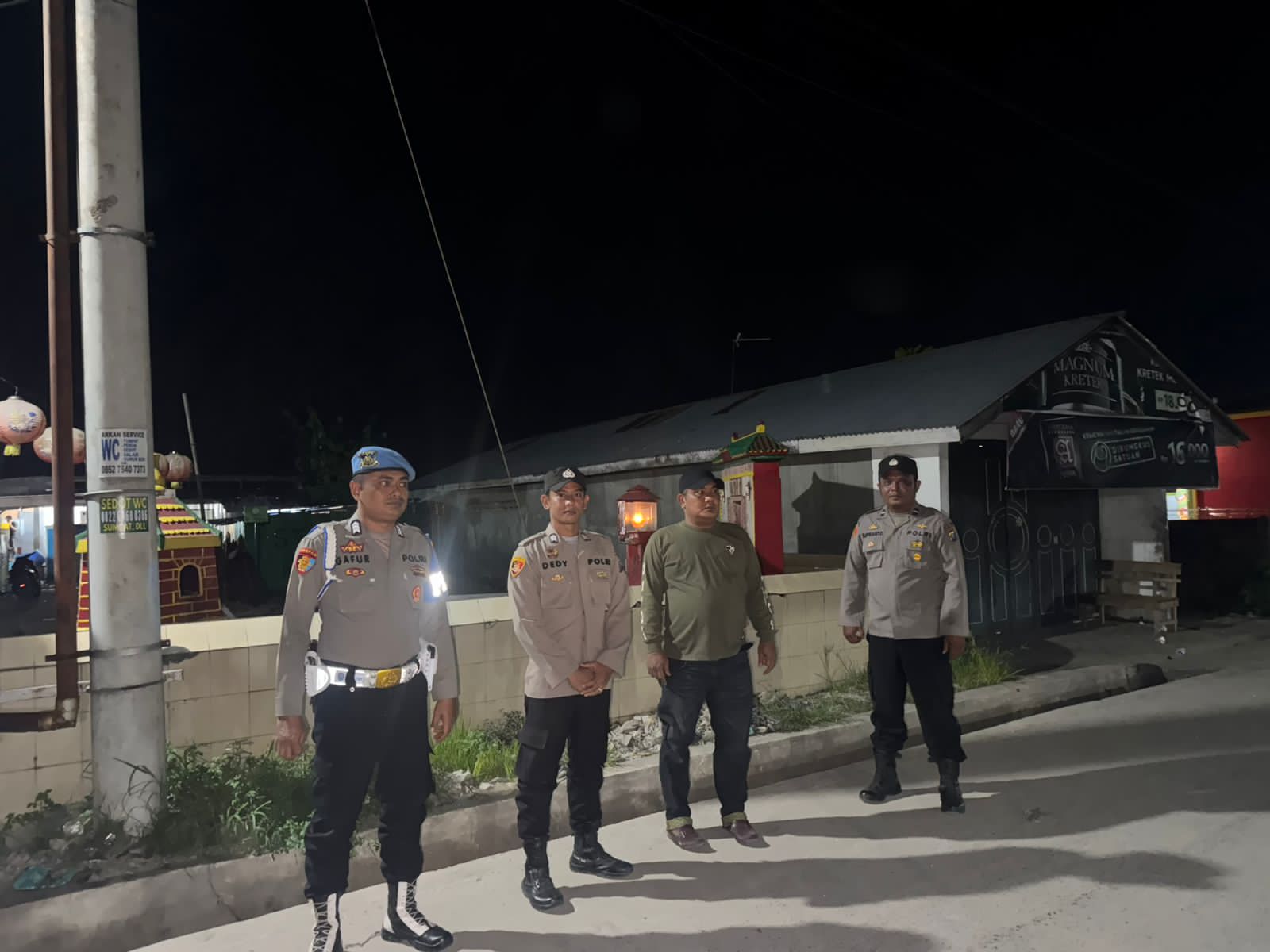Polsek Medang Deras Amankan Malam Hari dengan Patroli Rutin