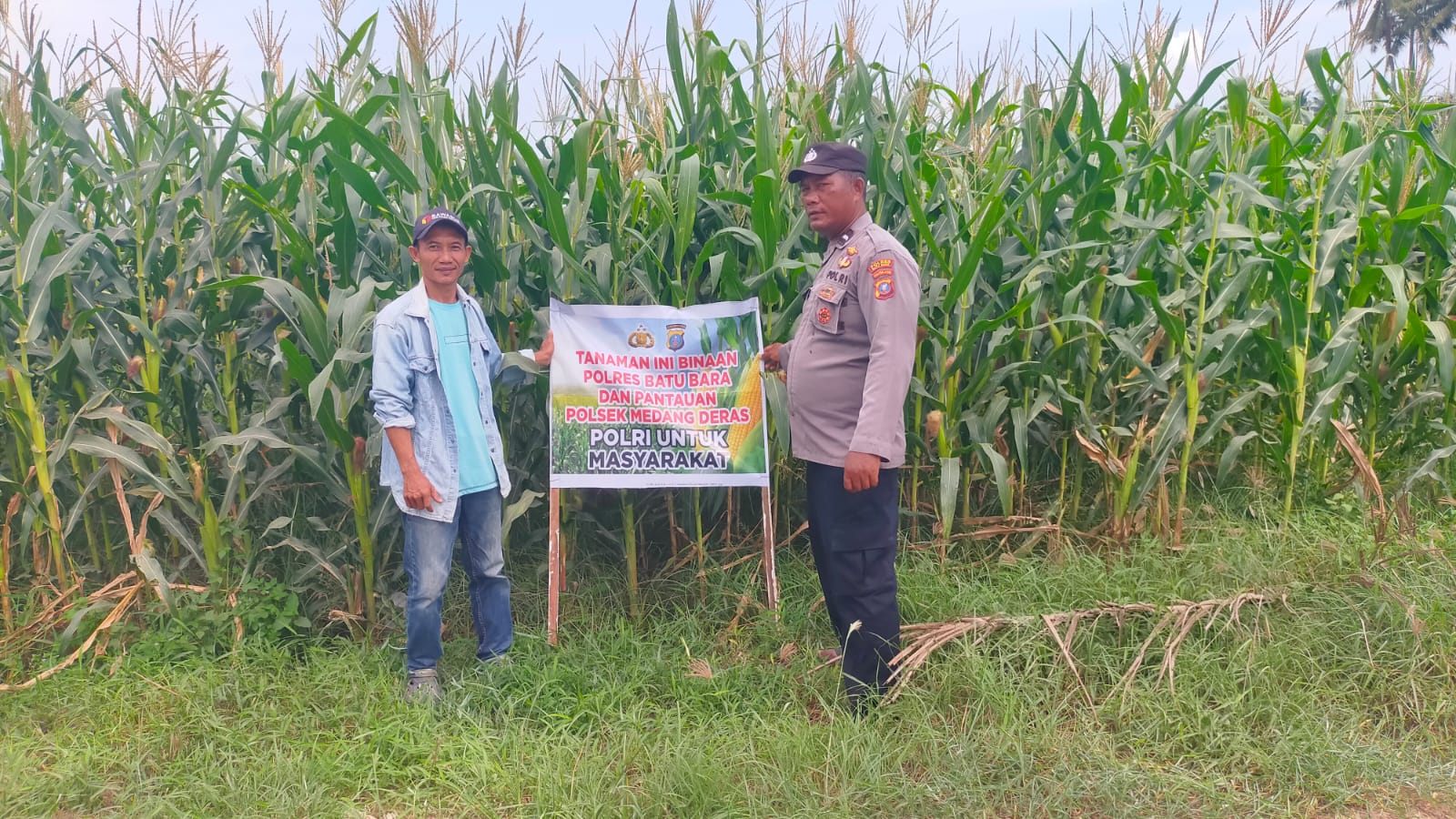 Bhabinkamtibmas Dorong Ketahanan Pangan di Desa Perkebunan Tiu