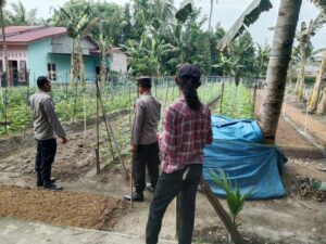 Sat Binmas Polres Batu Bara Pantau Keberhasilan Program Ketahanan Pangan di Desa Air Itam