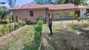 Bhabinkamtibmas Polsek Medang Deras Dukung Program Ketahanan Pangan di Desa Sei Buah Keras