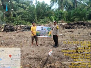 Bhabinkamtibmas Polsek Lima Puluh Sukses Koordinasikan Pengecekan Lahan Ketahanan Pangan di Dua Desa