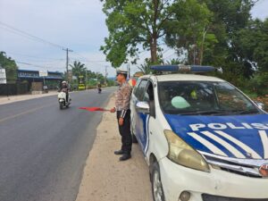 Patroli Kibas Bendera dan Video Situasi Arus Lalu Lintas: Sat Lantas Polres Batu Bara Jaga Kamseltibcarlantas