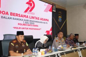 Polres Batu Bara Gelar Doa Bersama Lintas Agama Sambut Hari Bhayangkara ke-79