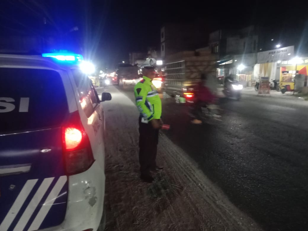 Patroli Blue Light Sat Lantas Polres Batu Bara Jaga Kamseltibcarlantas