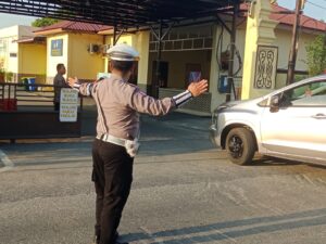 Personil Sat Lantas Polres Batu Bara Sukses Atur Lalu Lintas, Ciptakan Kamseltibcarlantas Kondusif
