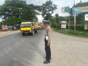 Sat Lantas Polres Batu Bara Sukses Atur Arus Lalu Lintas di Jalinsum