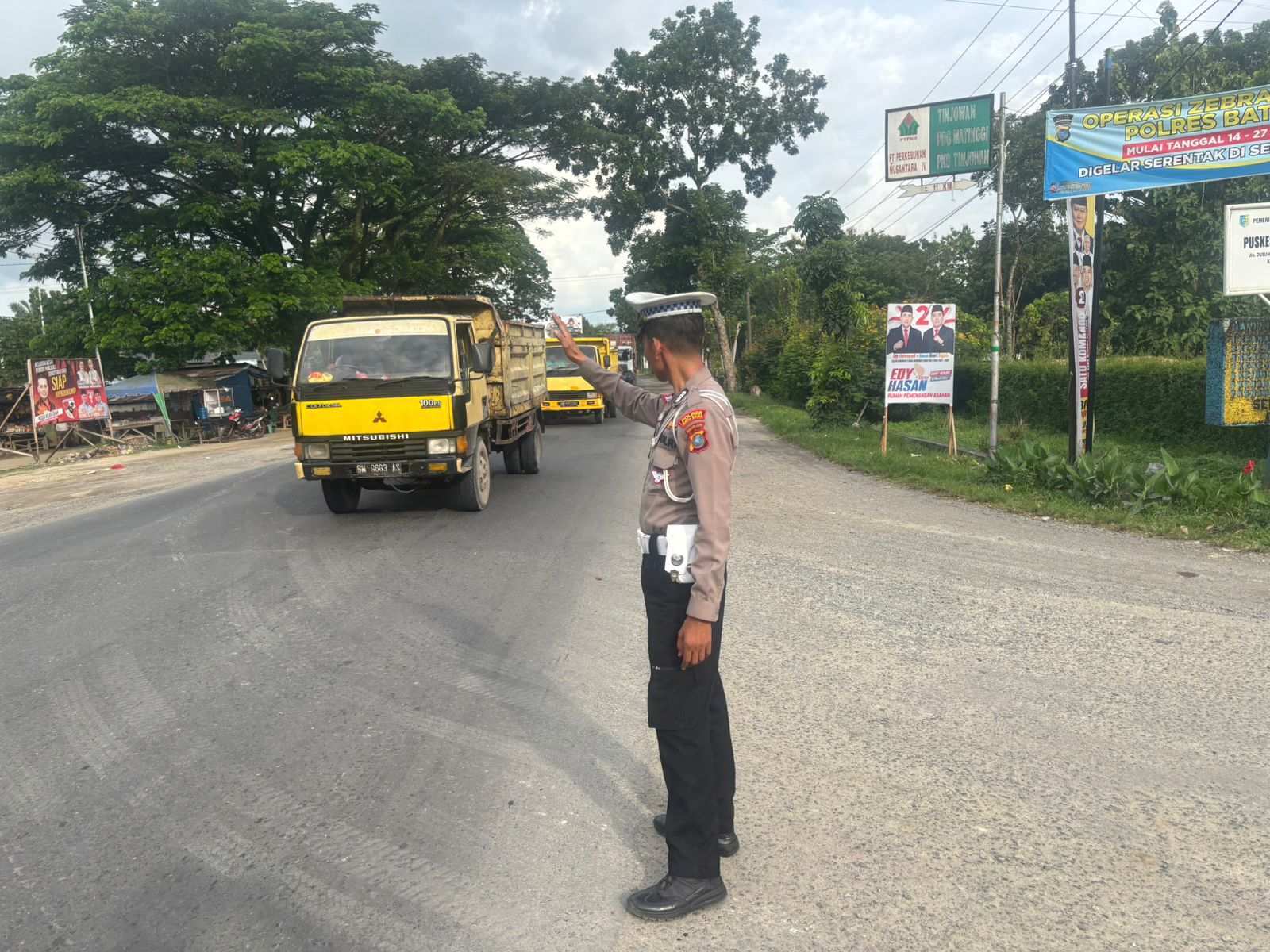 Sat Lantas Polres Batu Bara Sukses Atur Arus Lalu Lintas di Jalinsum