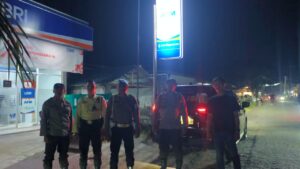 Patroli Malam Polsek Medang Deras Jaga Kondusivitas Kamtibmas