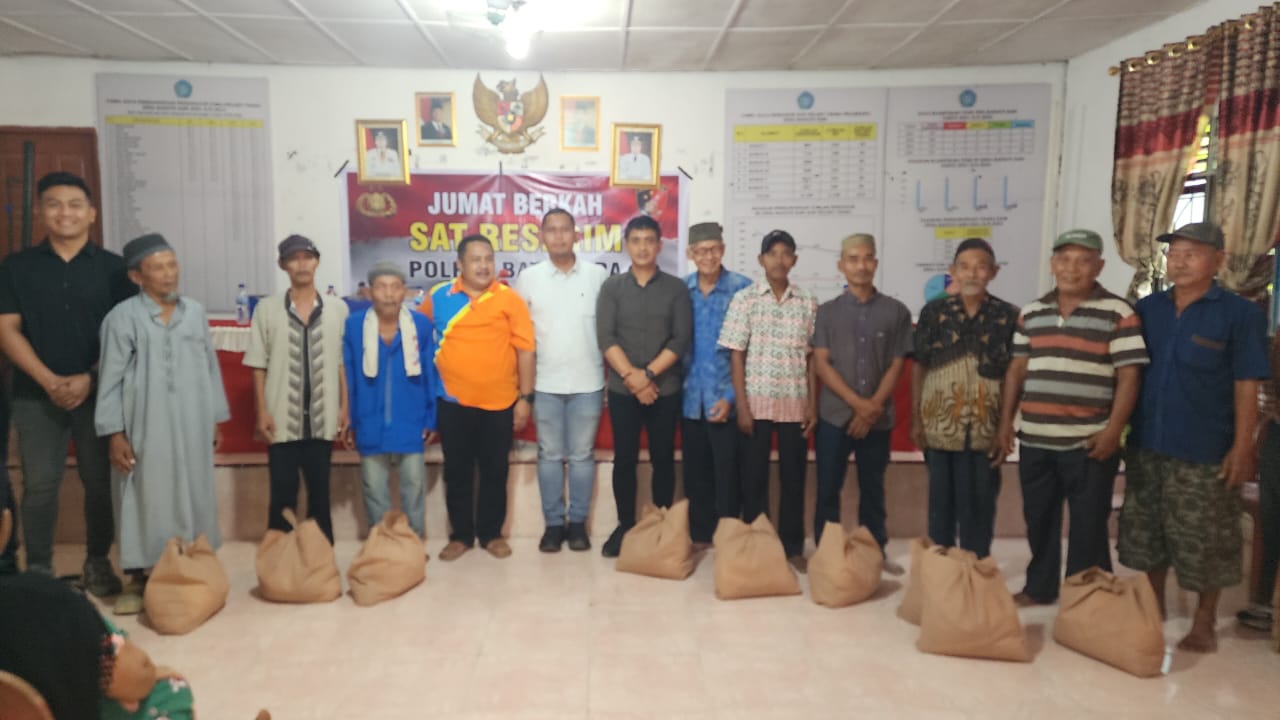 Jumat Berkah: Sat Reskrim Polres Batu Bara Salurkan Bantuan Sembako di Desa Bangun Sari