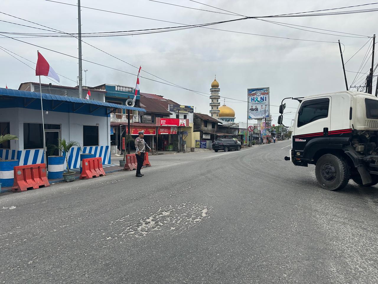 Sat Lantas Polres Batu Bara Jaga Kamseltibcar Lantas di Sejumlah Titik Strategis