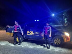 Patroli Presisi “Blue Light” Polres Batu Bara Jaga Keamanan Jalur Lintas Lima Puluh – Perdagangan