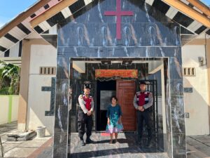 Satuan Sabhara Polres Batu Bara Pastikan Keamanan Ibadah di Sejumlah Gereja