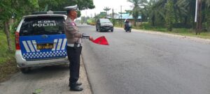 Satlantas Polres Batu Bara Patroli Kibas Bendera dan Rekam Video Arus Lalu Lintas