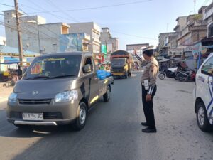 Satlantas Polres Batu Bara Atur Lalu Lintas di Sejumlah Titik Rawan