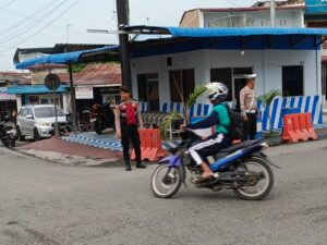 Sat Samapta Polres Batu Bara Gelar Strong Point Pagi di Limapuluh