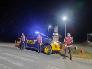 Sat Samapta Patroli Presisi Polres Batu Bara Amankan Simpang Tanah Hitam Hulu