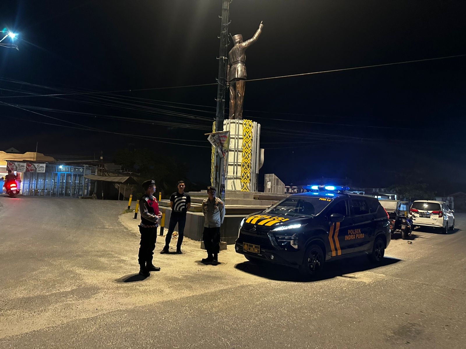 Patroli Malam Polsek Indrapura Cegah Balap Liar dan Kejahatan