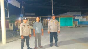 Polsek Medang Deras Tingkatkan Patroli Malam, Jaga Kondusifitas Kamtibmas