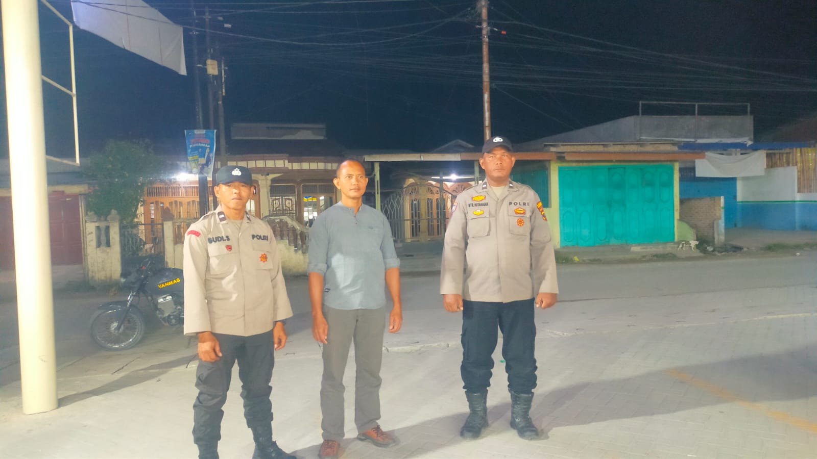 Polsek Medang Deras Tingkatkan Patroli Malam, Jaga Kondusifitas Kamtibmas