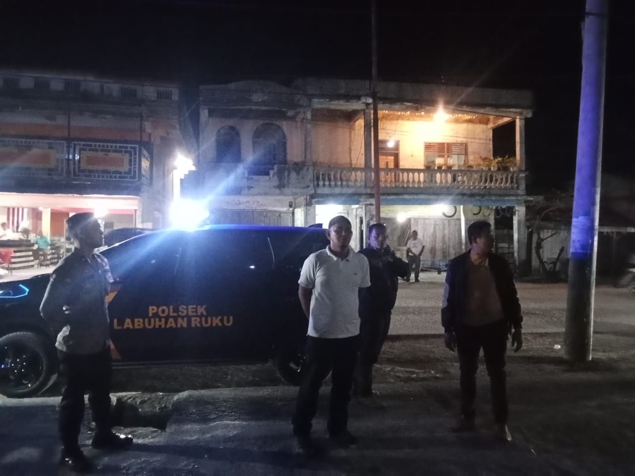 Polsek Labuhan Ruku Patroli Mobile, Jaga Keamanan Tanjung Tiram dari Kejahatan