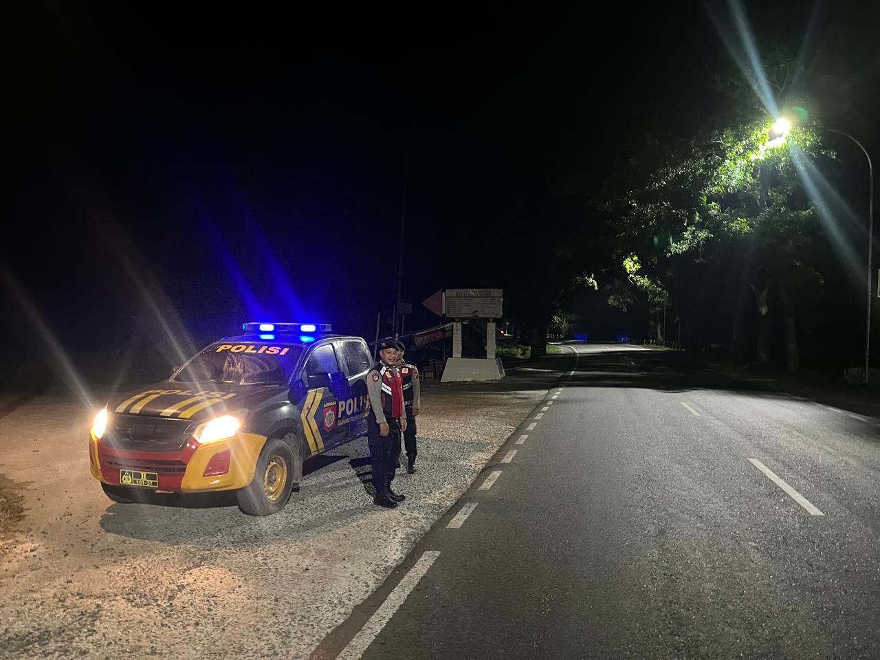 Patroli Presisi Polres Batu Bara Jamin Keamanan Simpang Limau Manis