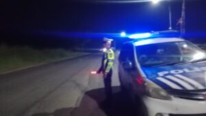 Satlantas Polres Batu Bara Patroli Dini Hari Jaga Kamseltibcarlantas