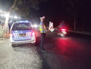 Patroli Blue Light Satlantas Polres Batu Bara Tingkatkan Keselamatan Jalan Raya