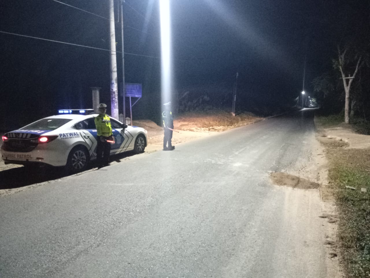 Patroli Blue Light Sat Lantas Polres Batu Bara Jaga Kamseltibcarlantas