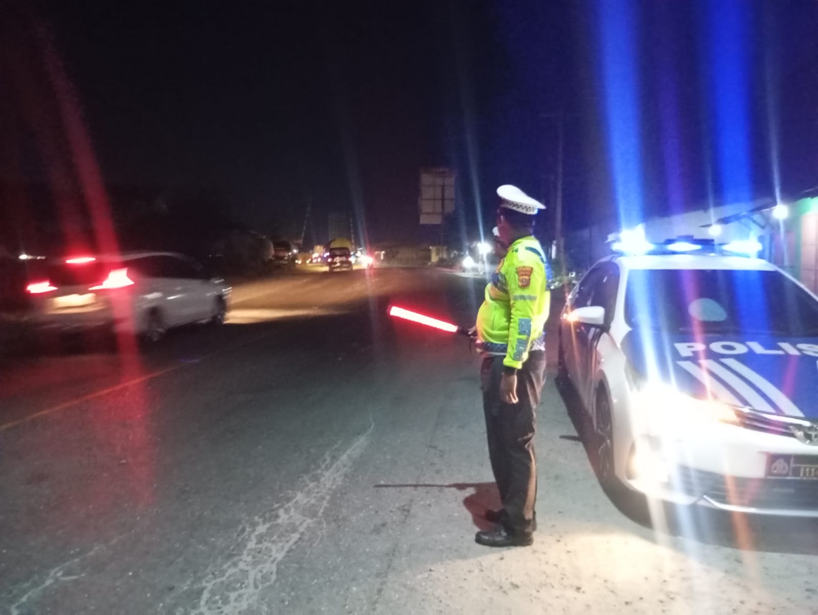 Patroli Blue Light Sat Lantas Polres Batu Bara Antisipasi Kemacetan dan Kecelakaan Lalu Lintas