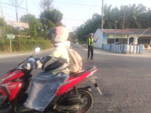 Satlantas Polres Batu Bara Amankan Arus Lalu Lintas di Sejumlah Titik Rawan