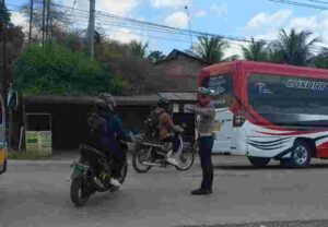 Sat Lantas Polres Batu Bara Atur Lalu Lintas di Beberapa Titik Rawan