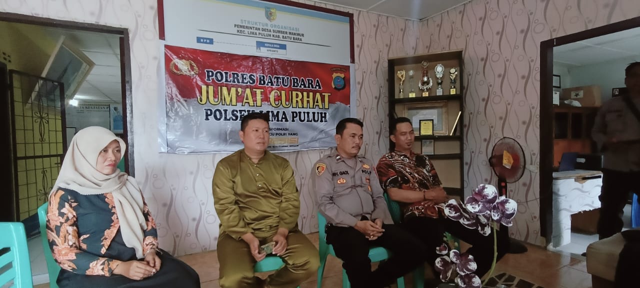 Kapolsek Lima Puluh Jalin Silaturahmi dan Dengar Aspirasi Warga di Desa Sumber Makmur