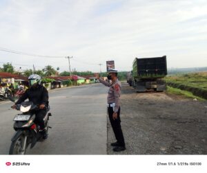 Sat Lantas Polres Batu Bara Tertibkan Lalu Lintas di Sejumlah Titik Rawan
