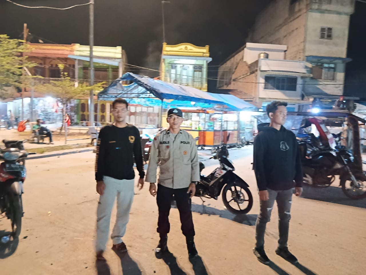 Polsek Medang Deras Patroli Malam, Jaga Keamanan di Titik Rawan