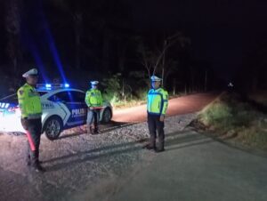 Sat Lantas Polres Batu Bara Tingkatkan Patroli Malam di Jalinsum Lima Puluh
